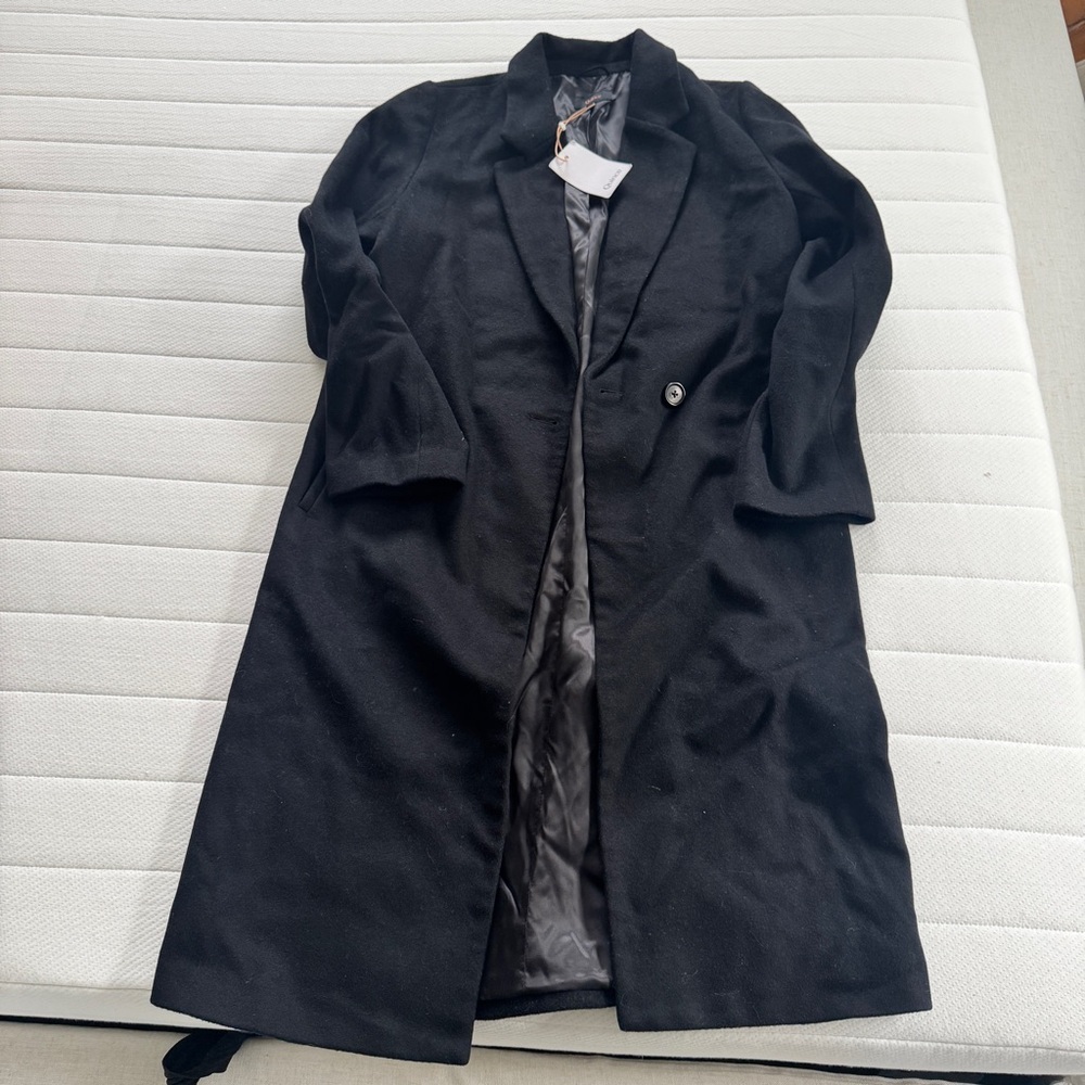 Quince Italian Wool Classic Single-Breasted Coat - Picture 2 of 5